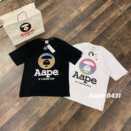 Spot goods ORIGINAL AAPE by A Bathing Ape Men's Logo Print T Shirt Tee 0431