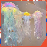 Mermaid Party Jellyfish Lantern Light Hanging Lamp The Sea Party Little Mermaid Girls Birthday Party Led Decorations Deepavali