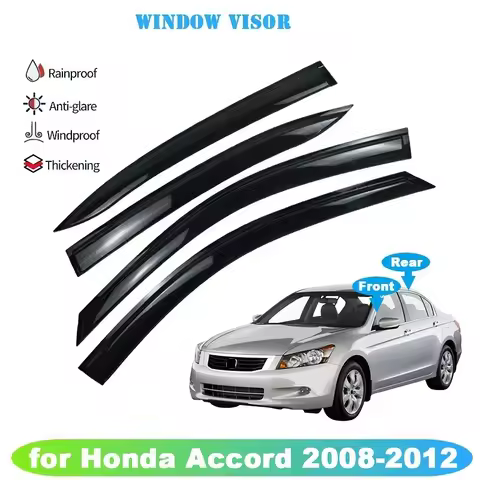 Car Sun Visor Window Deflectors for Honda Accord 2008-2012 Window Visors Car Side Window Weathershie