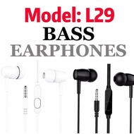 L29 Champ Earphone Bass Earphone Dynamic Aesthetic Fusion Full Fashion Style Bass Earphone