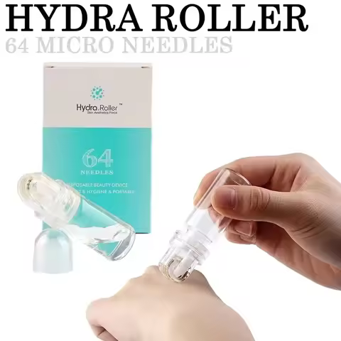 Hydra Roller 64 Beauty Skin Care Tool Titanium Microneedle Facial Skin Care Bottle Roller Reusable