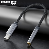 FAAEAL KZ AM01 DAC Cable Type-C To 3.5mm Audio Adapter 32bit/384kHz Hi-Fi DAC + IC Amplifier Dual Ch