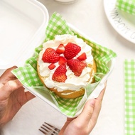 (10/25/ 50pcs) paper bento 18x18cm baking mat baking mat