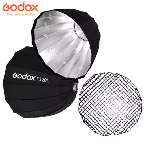 Godox P120L / P120H 120cm Deep Parabolic Softbox Bowens Mount Soft Box Honeycomb Grid for Studio Fla