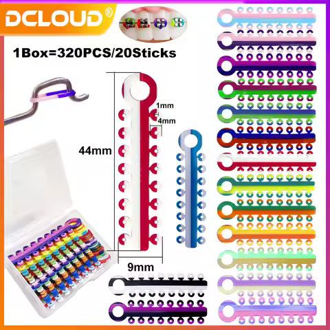 New Tow-Colors Orthodontic Elastic Ligature Ties Dental Rubber Bands for Teeth Braces Dentist Ortho 