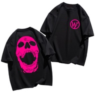 Kaos distro wanita Lengan Pendek Retro gambar Tengkorak Korean Style T-shirt /Kaos Atasan Wanita/Baj