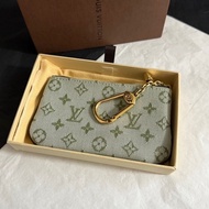 「稀有」LV 零錢鑰匙包 絕版 丹寧牛仔款 綠色