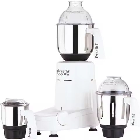 Eco Plus Mixer Grinder 110 Volt for USA Canada White 3 Jar Kitchen Appliance