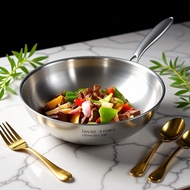 [cookbuddy] 316 Stainless Steel Chinese Wok, 30cm, 1pc / Korean Wok 30cm / 316 Stainless Steel / 100