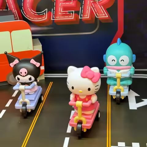 Original Cartoon KT CAT Character Scooter Series Blind Box Kawaii Kuromi Office Desktop Decor Cute M