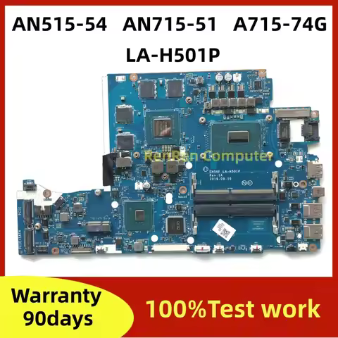 EH5VF LA-H501P FOR ACER AN715-51 AN515-54 A715-74G N18C3 Laptop Motherboard with I5 I7 CPU GTX1050 G
