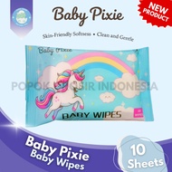 Baby Pixie Softly 10 Wipes Soft & Non-Alcoholic Baby Wet Wipes - Travel Pack