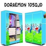 lemari pakaian 2 sisi motif doraemon lemari portable lemari plastik gantungan baju