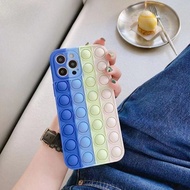 ♞,♘,♙FOR OPPO A74 A15s A5s Reno6 6Z Soft Silicone Rainbow Pop It  Case