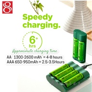 GP RECYKO AA / AAA Rechargeable battery with USB wall charger bundle