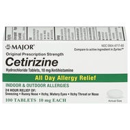 Cetirizine Hydrochloride Tablets - All Day Allergy Relief - 24 Hour Indoor and Outdoor Allergy Relie