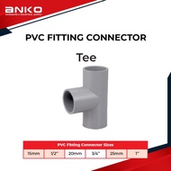 PVC Tee Fitting Penyambung Paip Connector 15mm 20mm 25mm