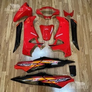 ชุดสี Wave 125S บังลม 13 ชิ้น สีแดงดำ ติดลายS ปี2007แดง