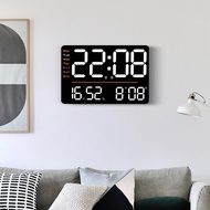 [lzdxwcke3pu] Large Digital Wall Clock LED Wall Clock Humidity Dst Week Days Timing 12/24H Time Mode