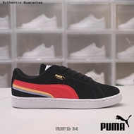 พูม่า PUMA Rihanna Suede Platform Classic Suede Sneakers รองเท้าบุรุษและสตรี รองเท้ากีฬา รองเท้าเทนนิส รองเท้าสเก็ตบอร์ด รองเท้าผ้าใบสีดำ