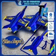 ️ F/A-18 Super Hornet – Blue Angels Plane KitCard 3D Printed (Length 19cm)