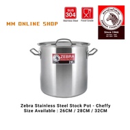 Zebra Stainless Steel Stock Pot - Cheffy 26cm / 28cm / 32cm