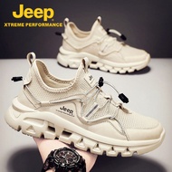 Jeep Mens Sport Shoes Breathable Mesh up Sneakers Comfortable Casual Fashionable Dad Shoes for Sprin