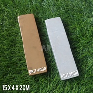 1 set of 2 natural whetstones, dimensions 15x4x2cm