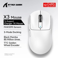 ATTACK SHARK | ATTACK SHARK X3 X3PRO Wireless Gaming Mouse PAW3395 26K DPI Tri-Mode Bluetooth Wired