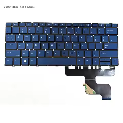 d+New For HP Elite Dragonfly G2 13.3" Laptop Keyboard US Blue With Backlit SN9181BL SG-99100-2VA
