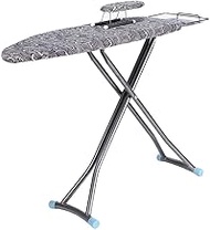 110 31 86CM Ironing Board, Durable Metal Ironing Board, Clothing Shop Laundry Steam Iron Rest, Cotton Cover Black Printed Ironing Boards (Color : A, Size :