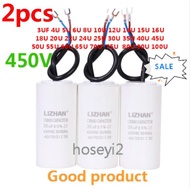 (2 pcs) CBB60 capacitor motor capacitors  450v 3uf 4uf 5uf 6uf 8uf 10uf 12uf 14uf 15uf 16uf 18uf 20u