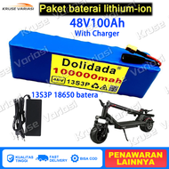 48V 100Ah / 13S3P 18650 batera / Paket baterai lithium-ion /i lithium-ion 54.6V sepeda listrik / Wit