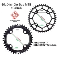 104BCD mountain bike crawler made of 7075 T6 aluminum, 32/34/36/38/40/42/44T bicycle sprocket, BCD 1