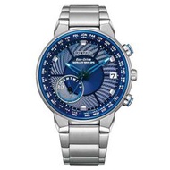 【CITIZEN】星辰 CC3030-53L GPS衛星對時 光動能 鋼錶帶男錶 藍/銀 44mm