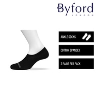 Byford Stoking | (3 Pcs) Byford Mens Bamboo Spandex No Show Sport  Socks Assorted Colors-BSF1062T