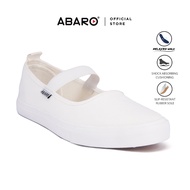 ABARO School Shoes 7282MF Thick Rubber Outsole White School Shoes/Kasut Sekolah Putih/Shoes Canvas/E
