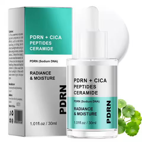 Korean Centella PDRN CICA Essence, Peptide Ceramide Salmon DNA, Moisturizing Hydrating Glow Face Ser