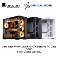 JONSBO D300 ULTRA WIDE VIEW CURVED M-ATX DESKTOP PC CASE / CASING - BLACK / WHITE