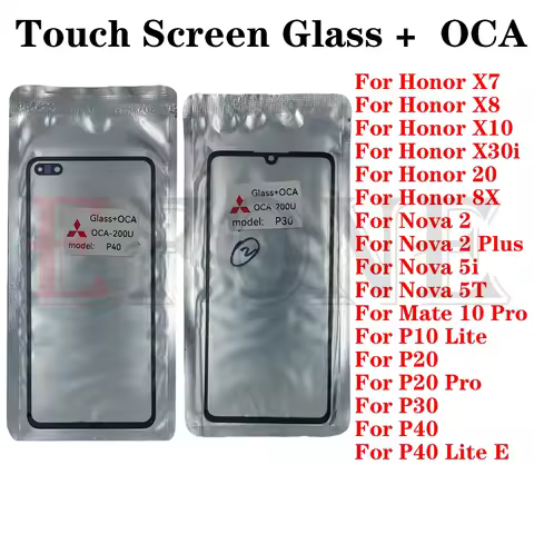 For Huawei Honor 8X X7 X8 X10 20 X30i Mate 10 Nova 2 5i 5T P10 P20 P30 P40 Lite E Pro Plus Touch Scr