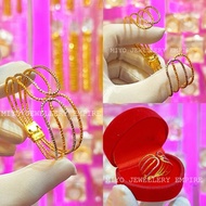 EMAS BANGKOK SET COMBO GELANG / BANGLE ( EMAS BANGKOK / EMAS KOREA 24k )
