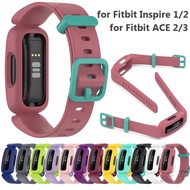 Replacement Soft Silicone Wristband For Fitbit Ace 2/3 Kids Smart Watch Band For Fitbit Inspire 1/2 HR Classic Bracelet Wrist Strap