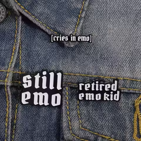 Emotional Mood Enamel Pins Still Emo Cries In Emo Custom Lapel Brooches Funny Metal Badges Clothes D