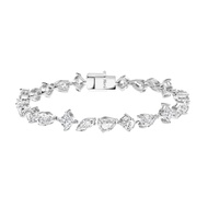 Merii สร้อยข้อมืองินแท้ 925 เพชร CZ Fancy shape Star Light Collection (221L0216-01)