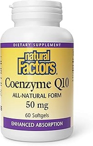 Natural Factors Coenzyme Q10 - Antioxidant Support Supplement Supports Cellular Energy Production - 