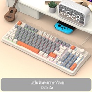 K820 RGB คีย์บอร์ดเกมมิ่งมีสาย USB Keyboard 94 คีย์ เซตคีย์บอร์ด+เมาส์ สําหรับแล็ปท็อป คอมพิวเตอร์ เ