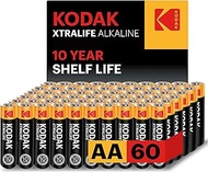 KODAK AA Batteries - Alkaline Batteries, 1.5V Mignon LR06 MN1500 AM3 Battery Pack (60 Count) (Qty 60