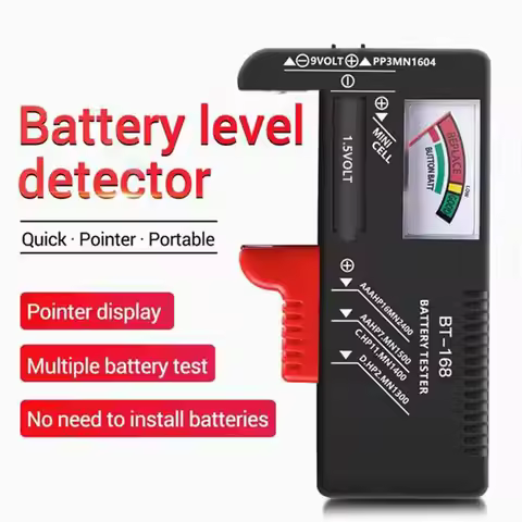 1pcs Mini Digital Battery Tester Voltage Power Tester Battery Health Monitoring For AA AAA 9V/1.5V B