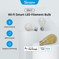 SONOFF B02-F Smart Bulb WiFi LED Filament Bulb Google Home Alexa Voice Control eWeLink APP Control E27 Base Dimmable Bulb Group Control Smart Lighting