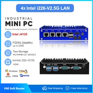 SZBOX V60 Soft Router J4125 Firewall Appliance DDR4 8GB 256 Msata 4x LAN 2.5G i226V Network Card Pfs